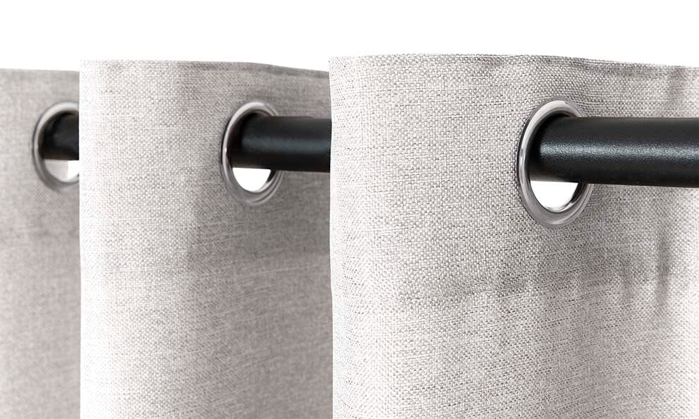 KUBU TAPED CURTAIN Kubu XC-33 Blockout Eyelet Curtain Ready To Hang Grey