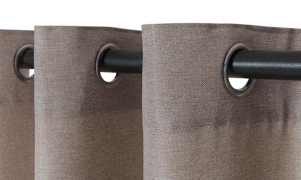KUBU TAPED CURTAIN Kubu XC-33 Blockout Eyelet Curtain Ready To Hang Mocha