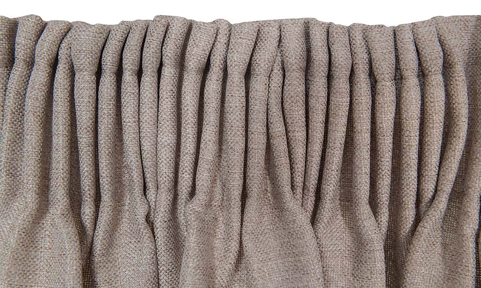 KUBU TAPED CURTAIN Kubu XC-33 Blockout Taped Curtain Ready To Hang Mocha