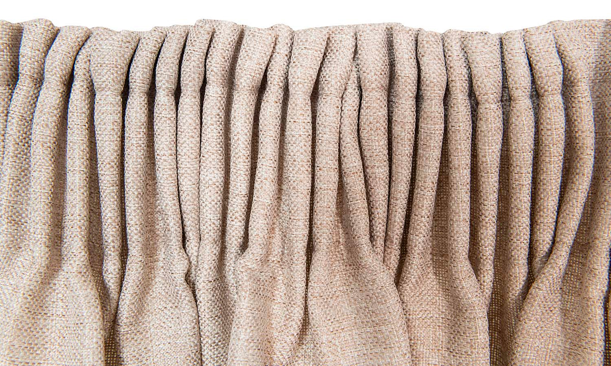 KUBU TAPED CURTAIN Kubu XC-33 Blockout Taped Curtain Ready To Hang Natural