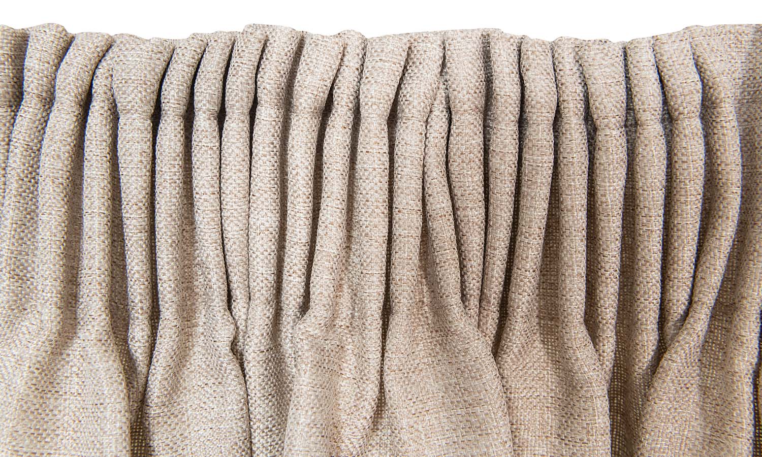 KUBU TAPED CURTAIN Kubu XC-33 Blockout Taped Curtain Ready To Hang Natural