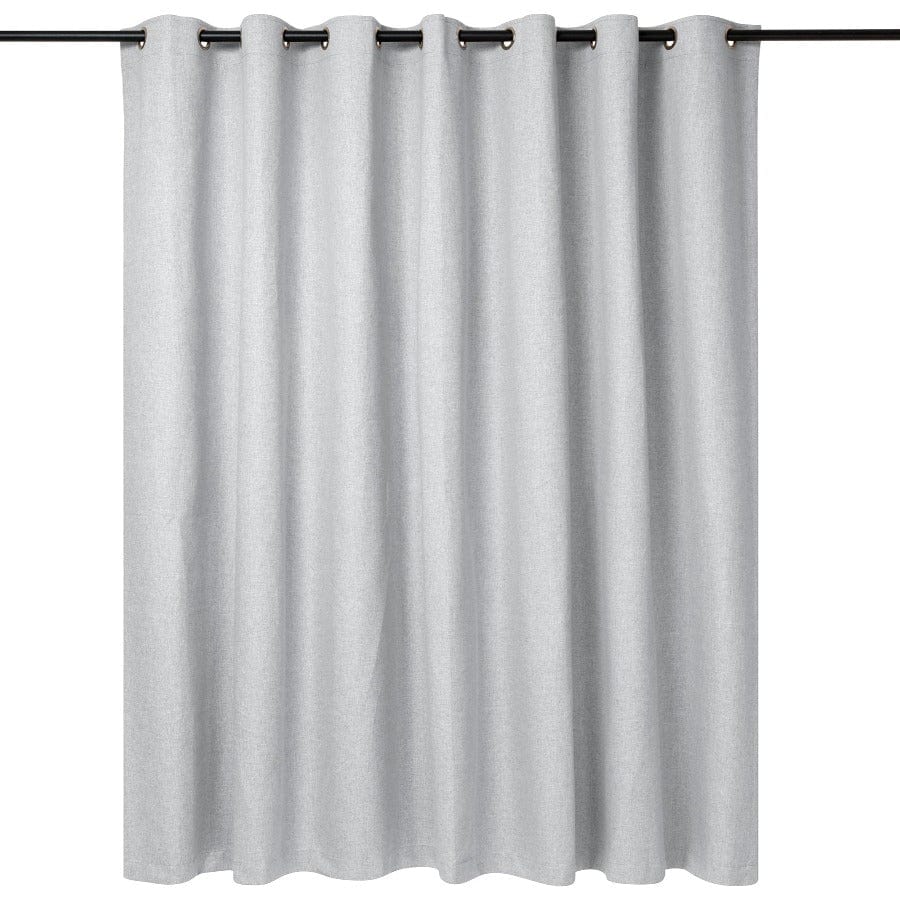 KUBU TAPED CURTAIN Light Grey 260 X 225CM Kubu Porscha Blockout Eyelet Curtain Ready To Hang Light Grey (7711105319001)