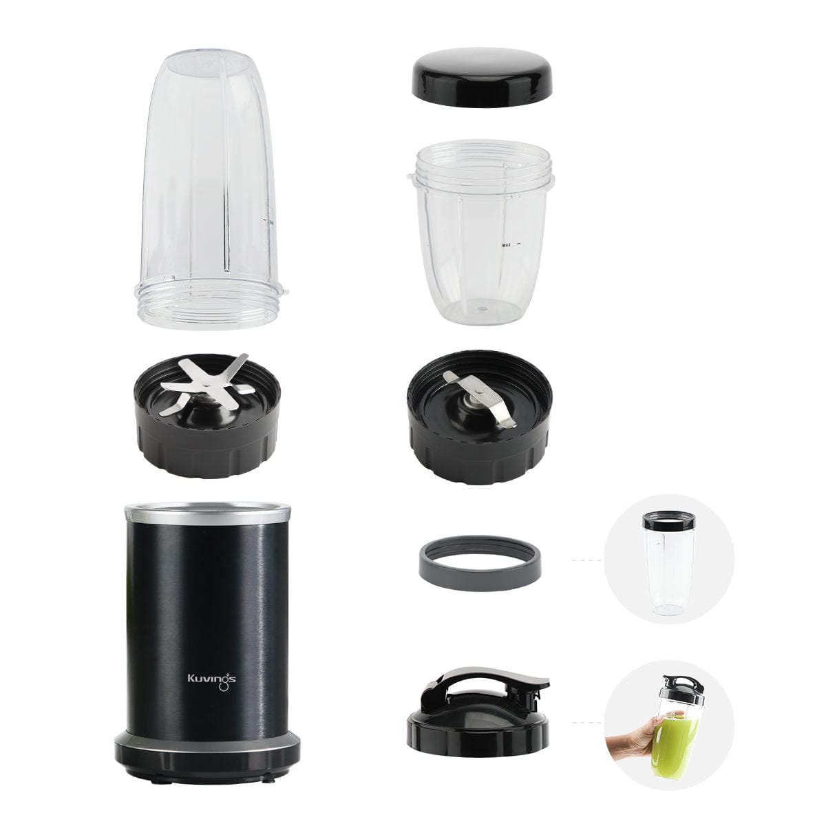 Kuvings Juice Extractor Kuvings Nutri Blender Phantom Black KNB-200B
