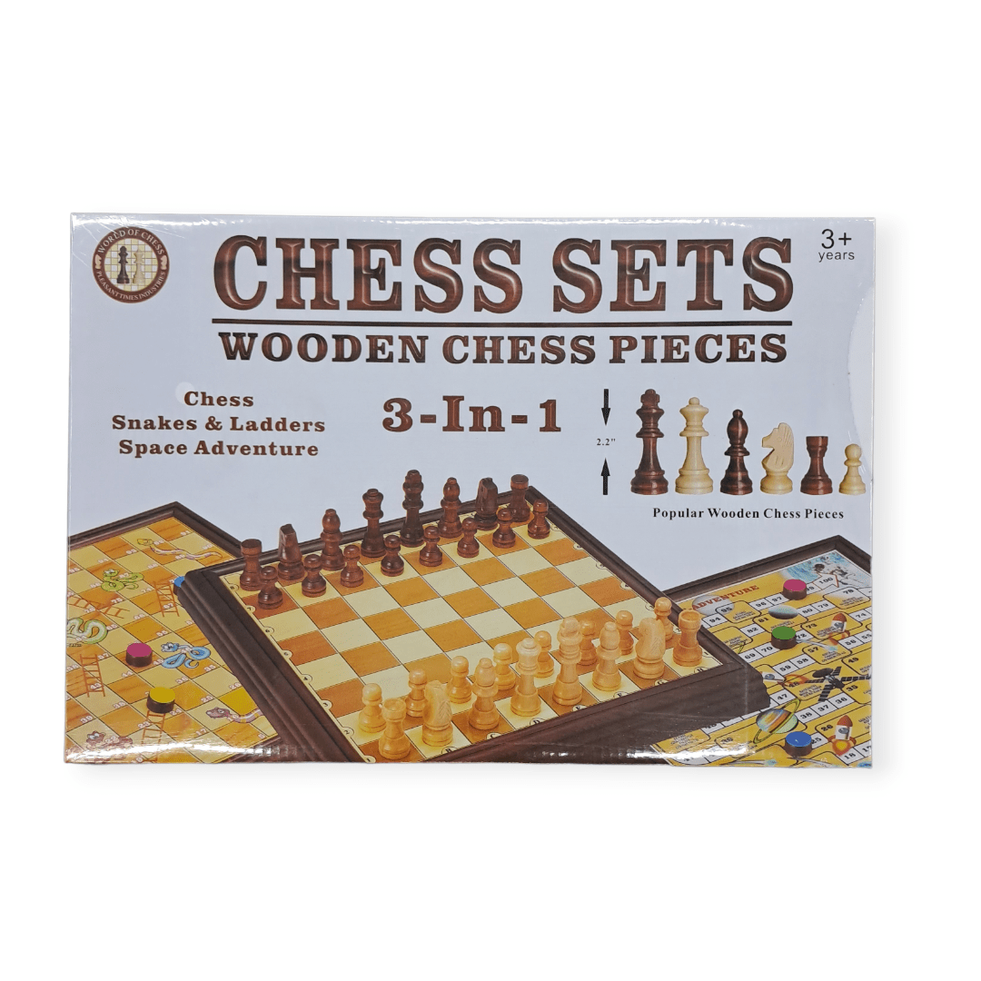 Kylwin Game Wooden Chessboard Game Set 3 In1 (7287300620377)