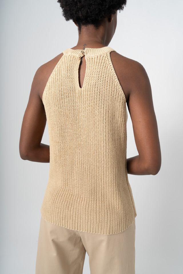 Polo Harlow SL Knitted  Halter Stone