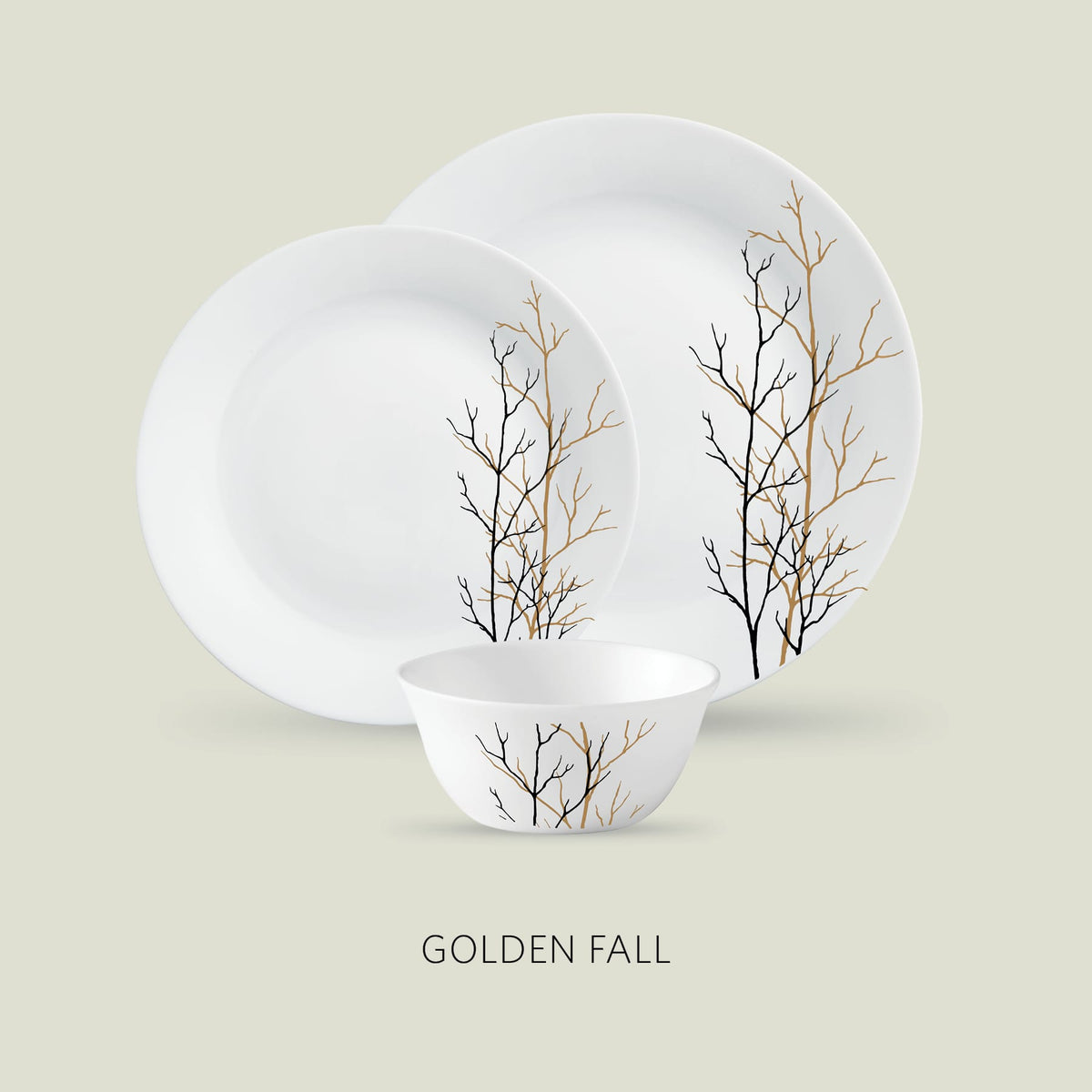 La Opala Dinner Set La Opala Pearl 12 Piece Dinner Set Golden Fall DLO04