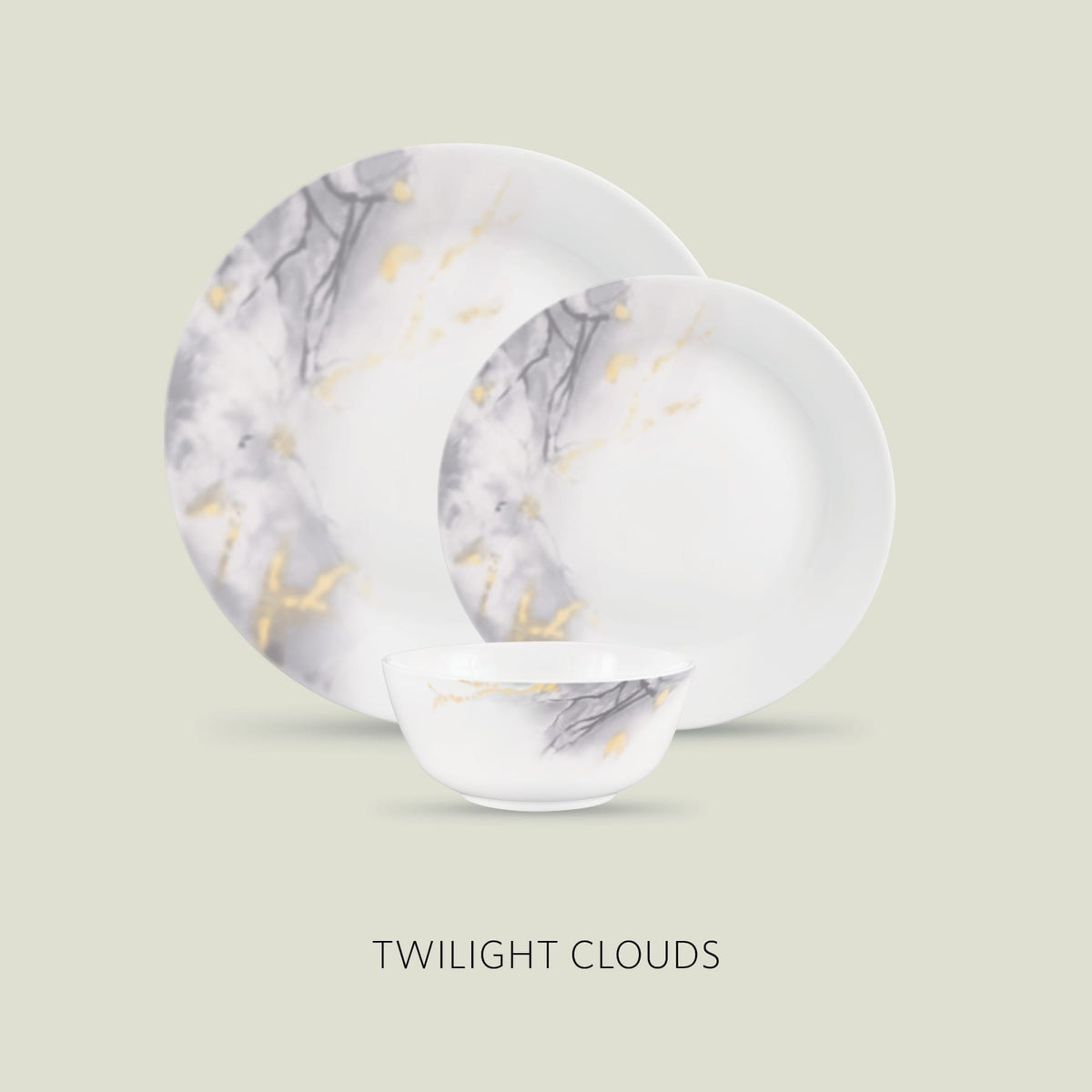 La Opala Dinner Set La Opala Pearl 12 Piece Dinner Set Twilight Clouds DLO03
