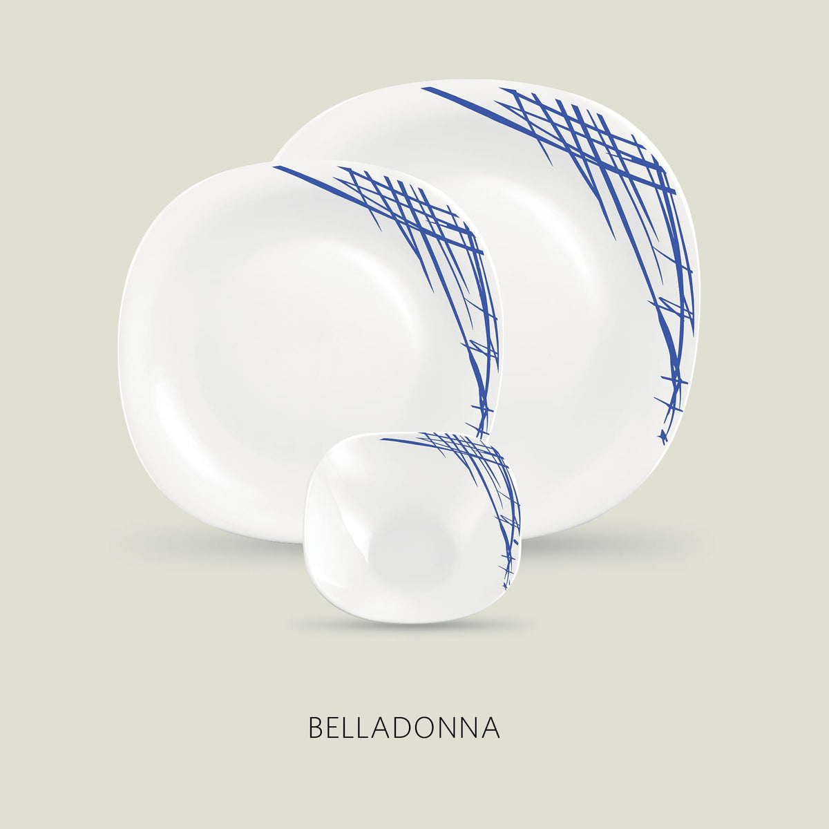 La Opala Dinner Set La Opala Quadra 12 Piece Dinner Set Belladonna DLO31
