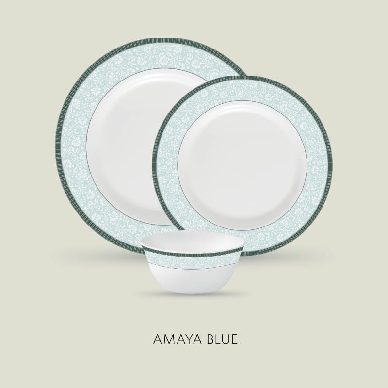 La Opala Dinner Set La Opala Sovrana 12 Piece Dinner Set Amaya Blue DLO07