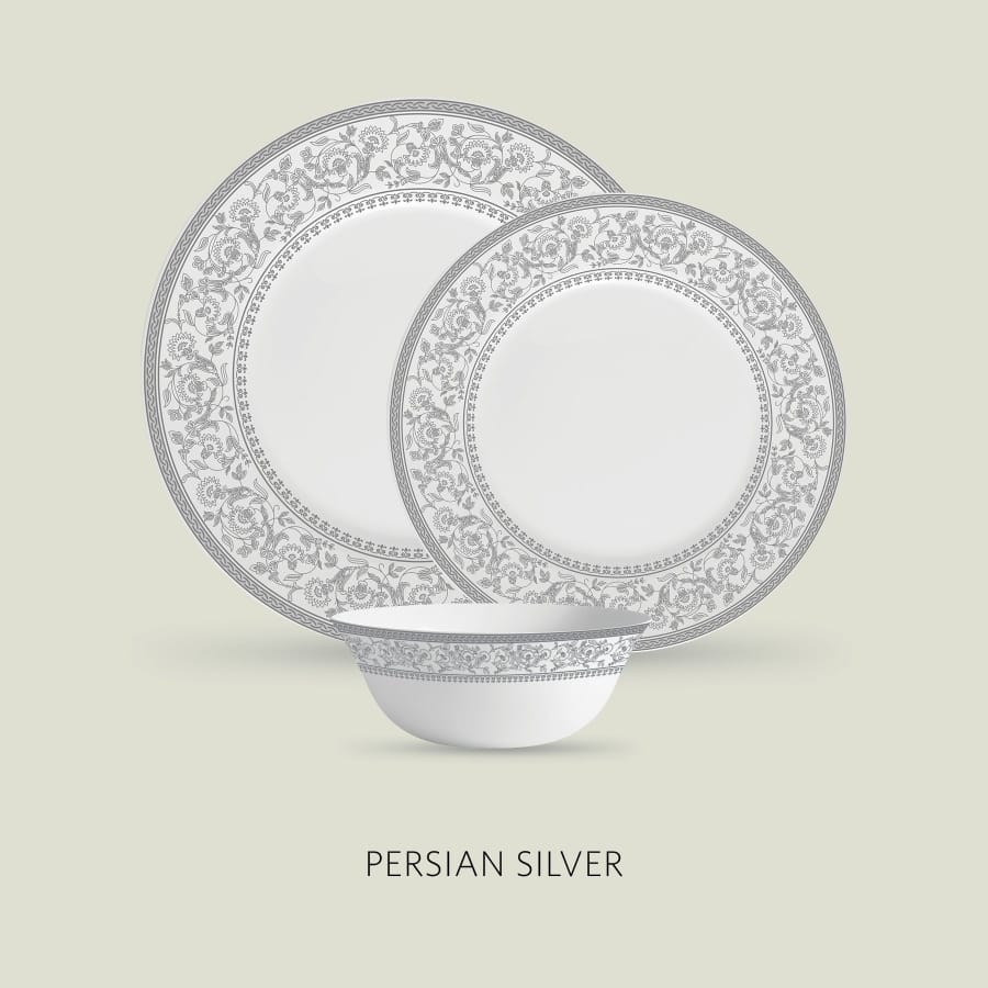 La Opala Dinner Set La Opala Sovrana 12 Piece Dinner Set Persian Silver DLO09