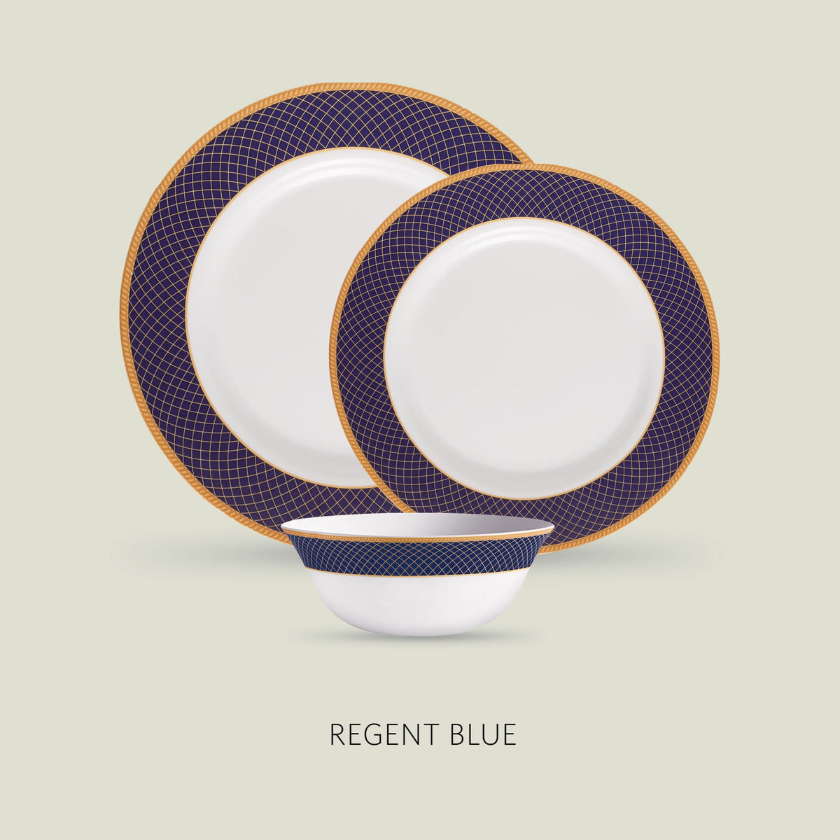 La Opala Dinner Set La Opala Sovrana 12 Piece Dinner Set Regent Blue DLO06
