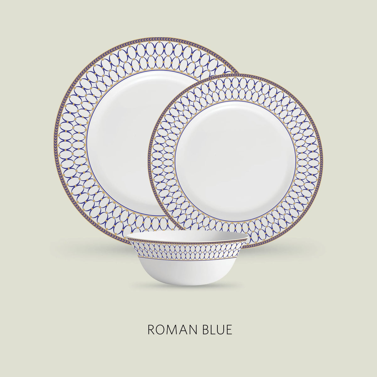 La Opala Dinner Set La Opala Sovrana 12 Piece Dinner Set Roman Blue DLO10