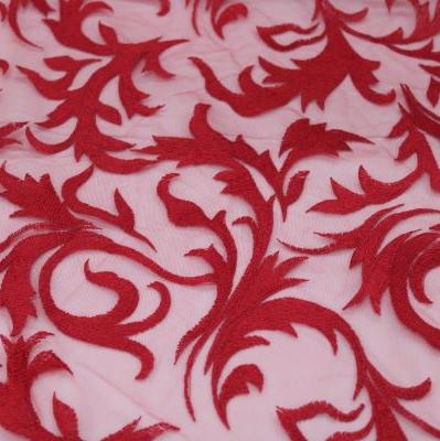 LACE Dress Fabric Red Alina Evening Couture Lace 130cm (7780686757977)