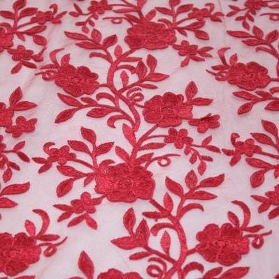 LACE Dress Fabric Red Blair Evening Couture Lace 130cm