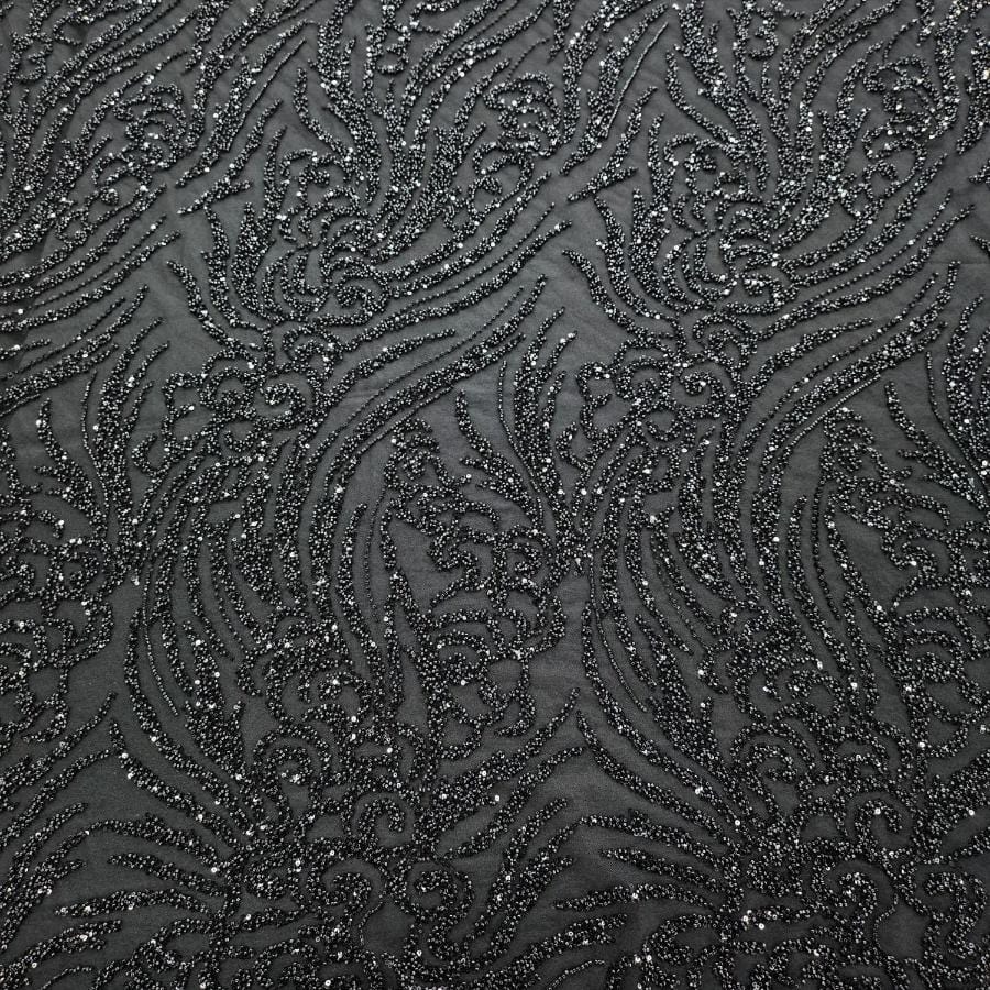 LACE Dress Fabrics Black Bella Sequin 150cm (7799222730841)