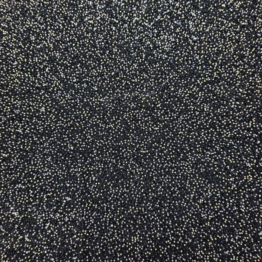 LACE Dress Fabrics Black Vivian Sequin 150cm (7799196450905)