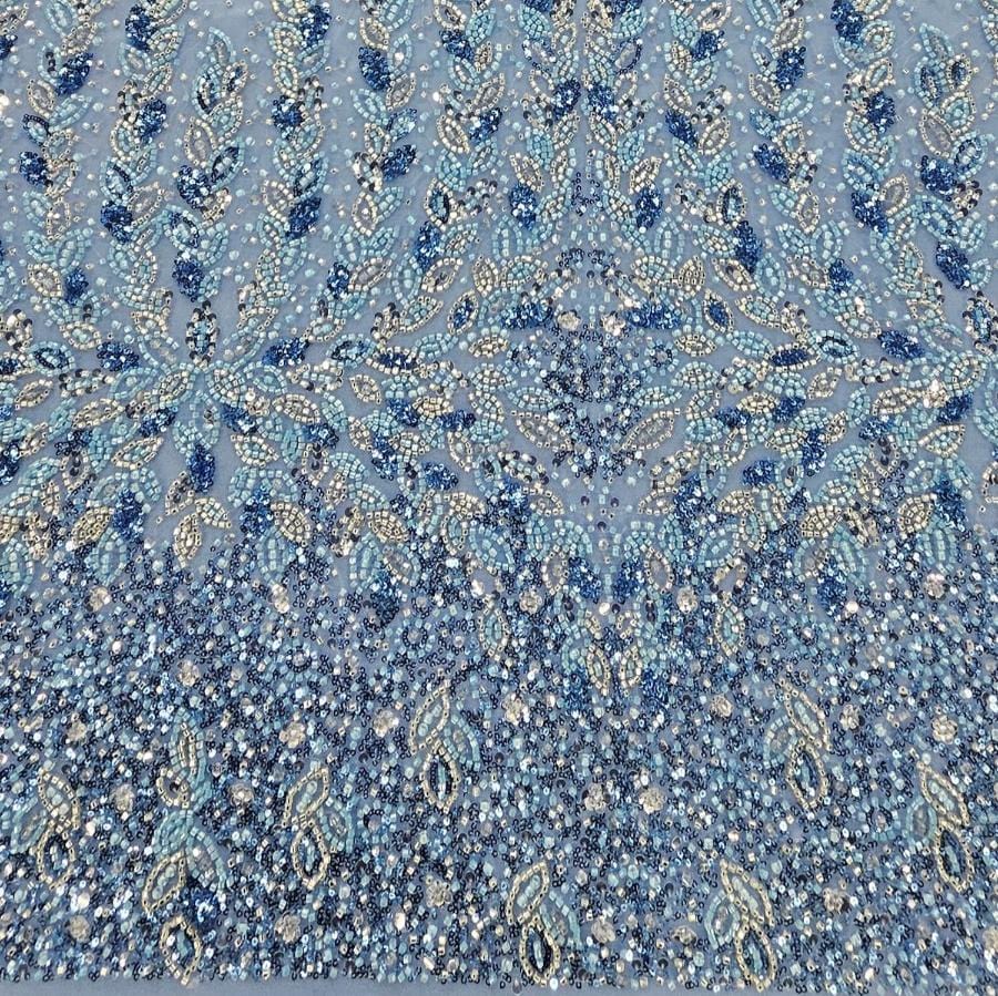 LACE Dress Fabrics Blue Bridal Fabric 150cm (7820874907737)