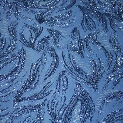LACE Dress Fabrics Blue Faith Evening Couture Lace 130 cm