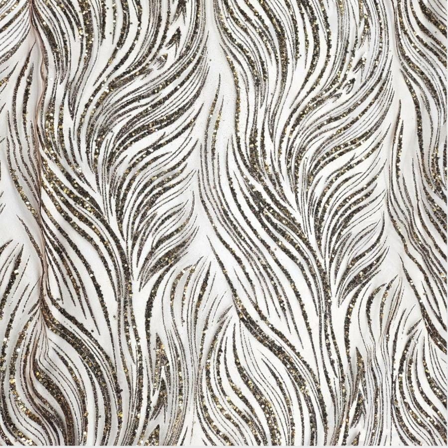 LACE Dress Fabrics Bronze Sugar Metallic Lace