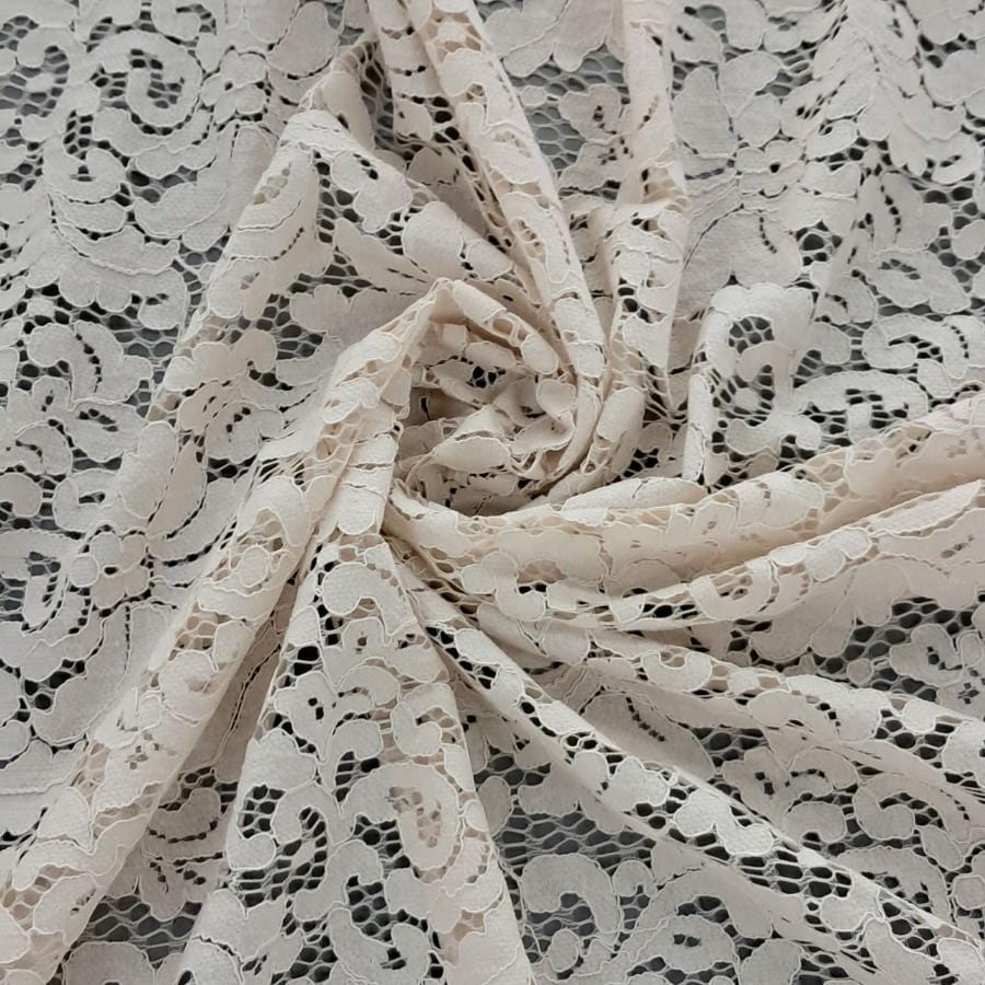 LACE Dress Fabrics Buttermilk Cnr Lace Katrina Scallop 150cm (7819473682521)