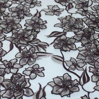 LACE Dress Fabrics Chocolate Gold Daniela Evening Couture Lace