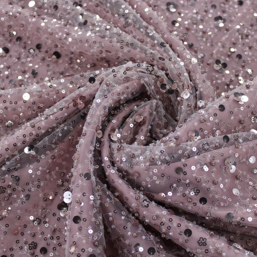 LACE Dress Fabrics Dusty Hollywood Sequins 150cm (7819472109657)