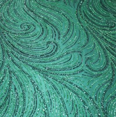 LACE Dress Fabrics Emerald Gabriella Evening Couture Lace (7780361797721)