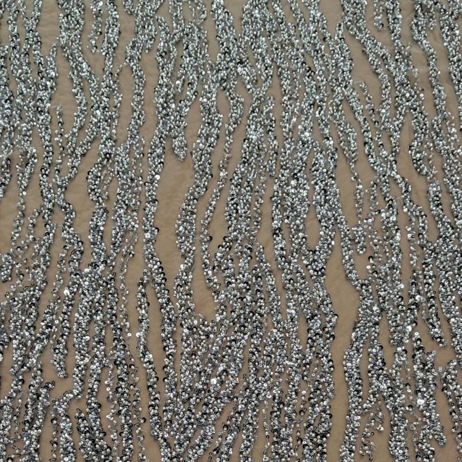 LACE Dress Fabrics Espresso Maya Beaded 150cm (7802226114649)