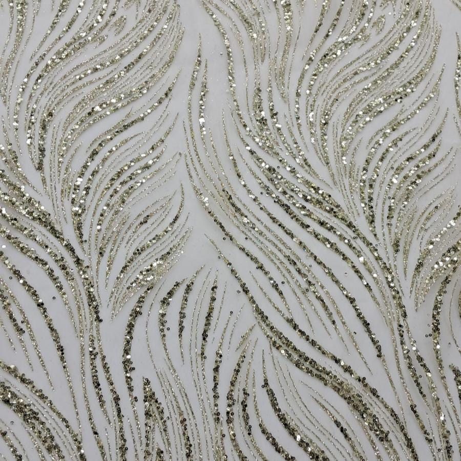 LACE Dress Fabrics Gold Sugar Metallic Lace