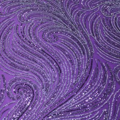 LACE Dress Fabrics Grape Gabriella Evening Couture Lace (7780361797721)