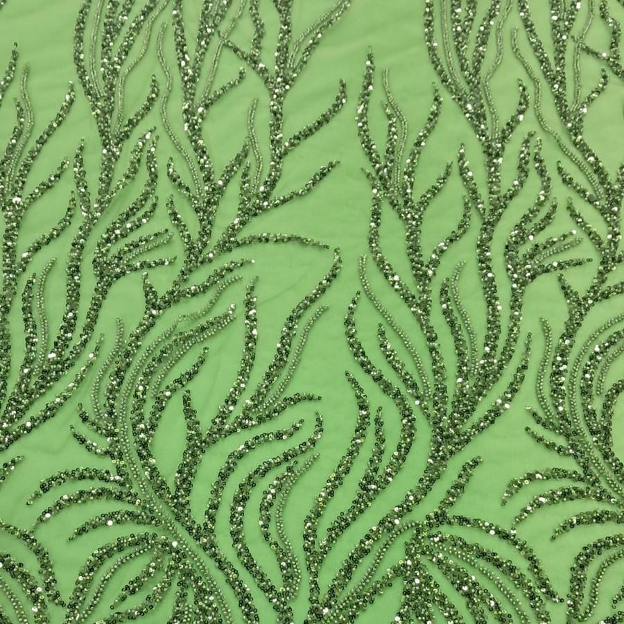 LACE Dress Fabrics Lime Lime Gisele Sequin 150cm (7802260586585)