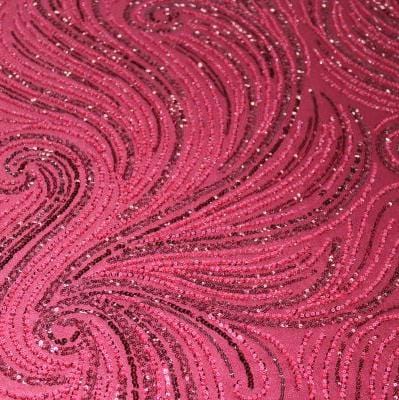 LACE Dress Fabrics Maroon Gabriella Evening Couture Lace (7780361797721)