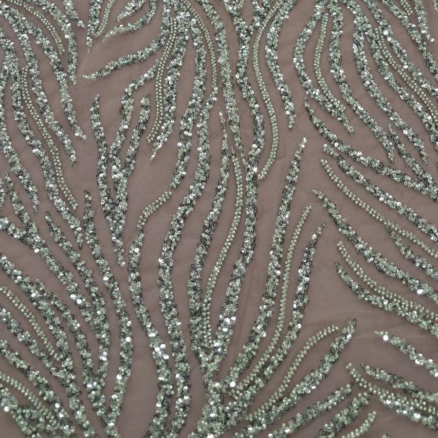 LACE Dress Fabrics Misty Rose Gisele Sequin 150cm (7802260586585)