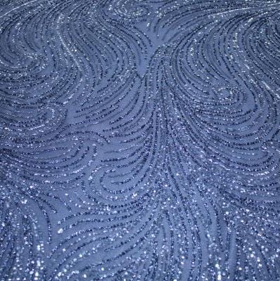 LACE Dress Fabrics Navy Gabriella Evening Couture Lace (7780361797721)