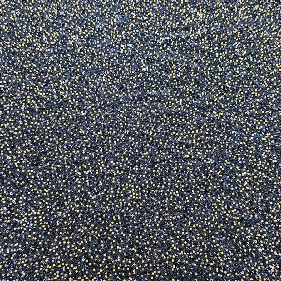 LACE Dress Fabrics Navy Vivian Sequin 150cm (7799196450905)