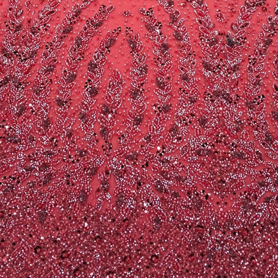 LACE Dress Fabrics Red Bridal Fabric 150cm (7820874907737)