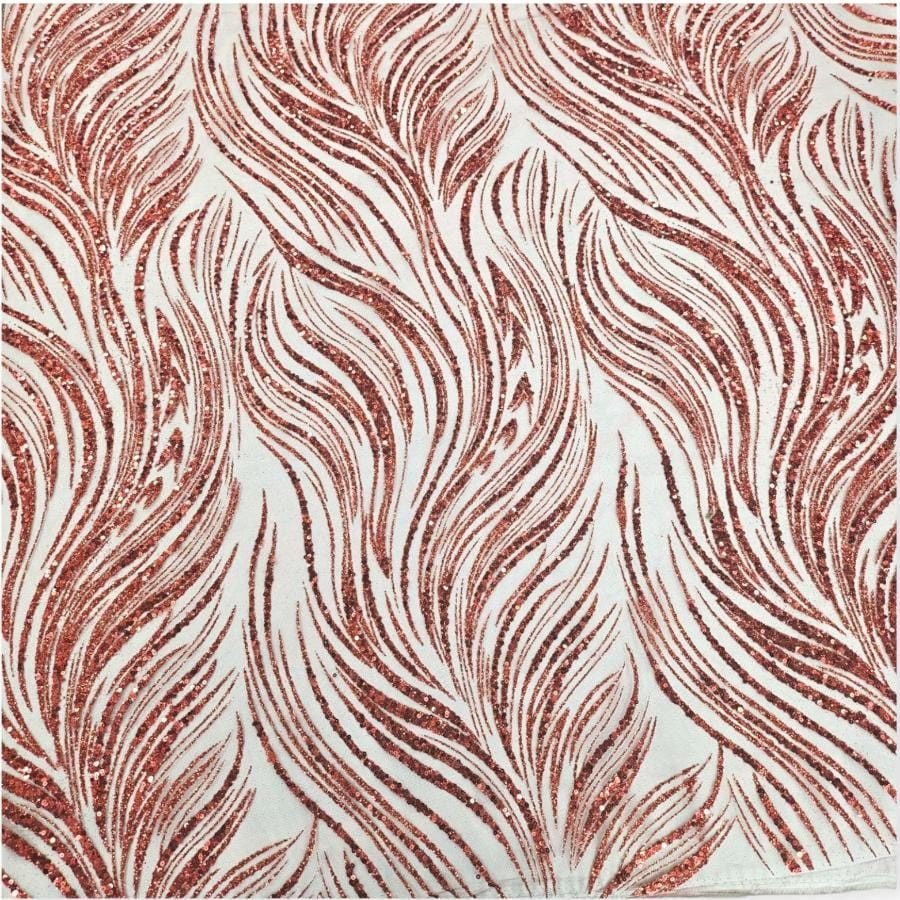 LACE Dress Fabrics Red Sugar Metallic Lace