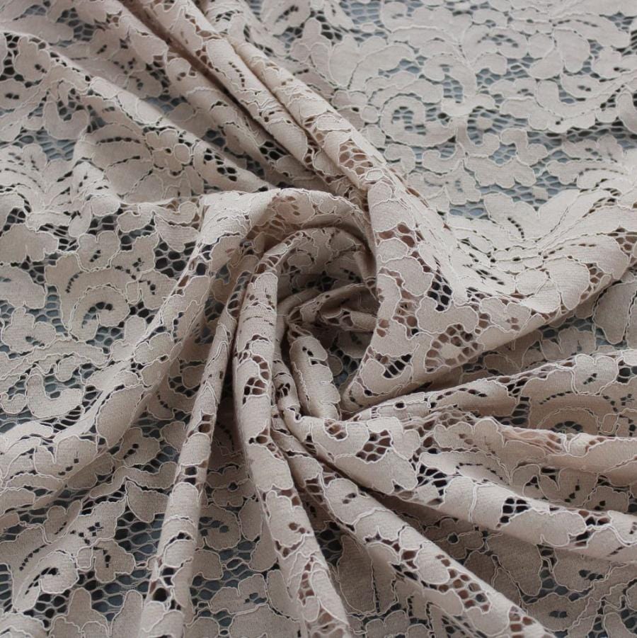 LACE Dress Fabrics Rose Dust Cnr Lace Katrina Scallop 150cm (7819473682521)