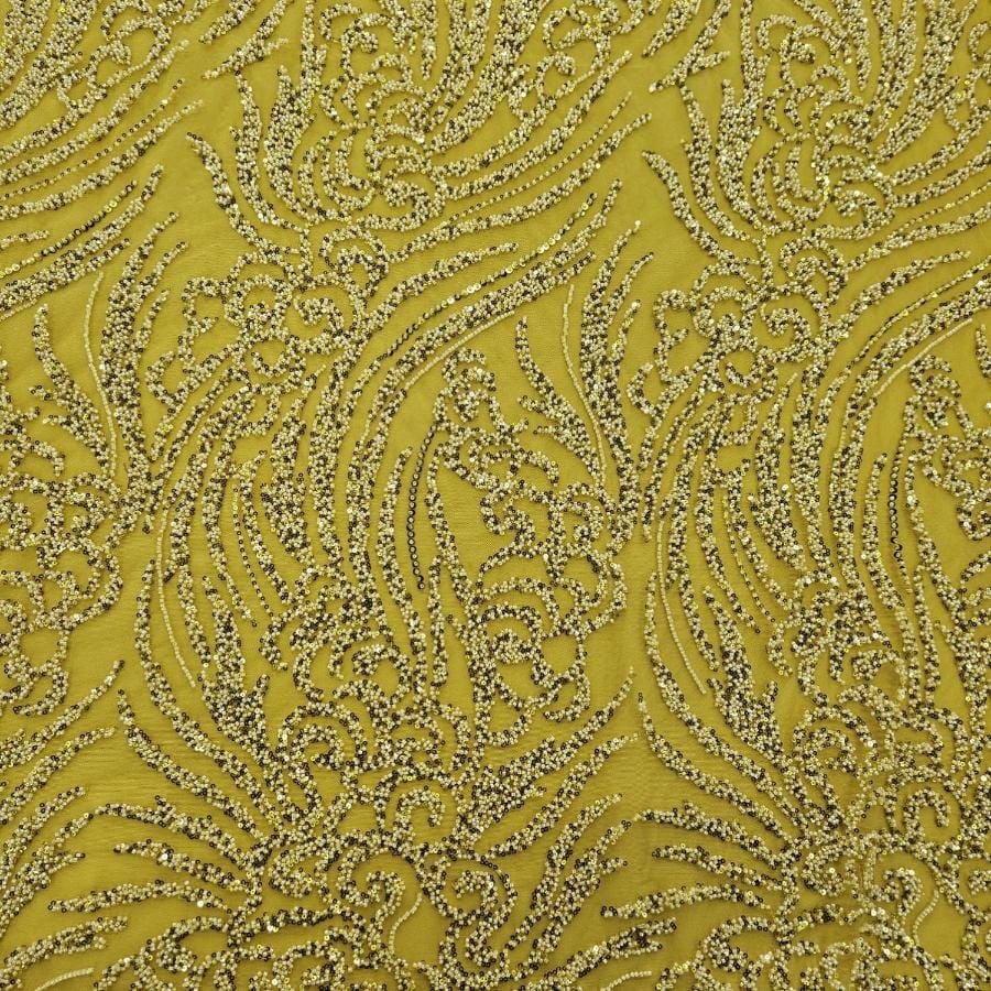LACE Dress Fabrics Tuscan Sun Bella Sequin 150cm (7799222730841)