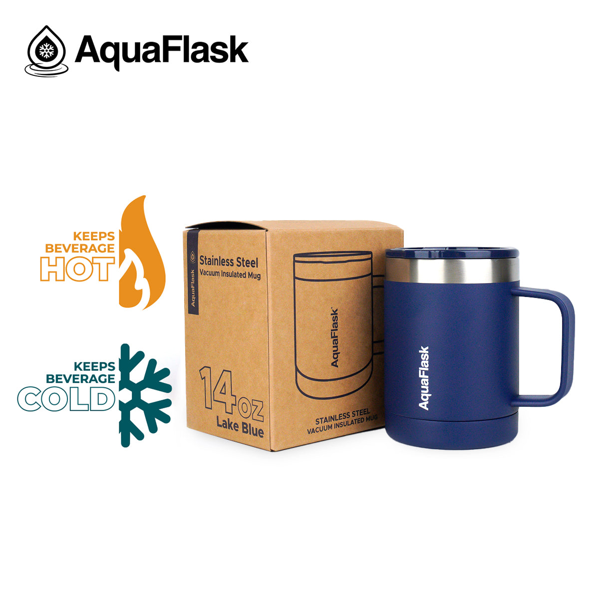 Aquaflask 415ml Travel Mug Lake Blue AF-R84