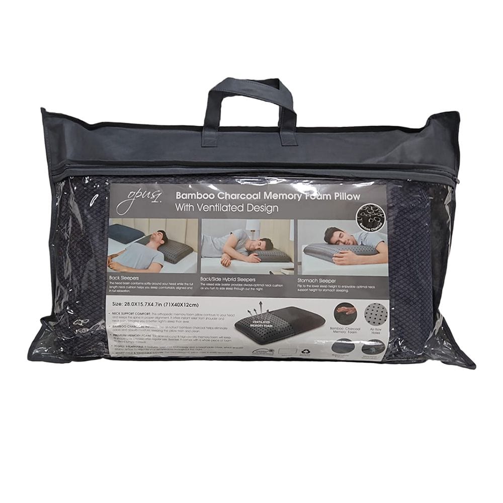 LATEX pillow Bamboo Charcoal Memory Foam Pillow with Ventilated Design OR6760 (7471274426457)