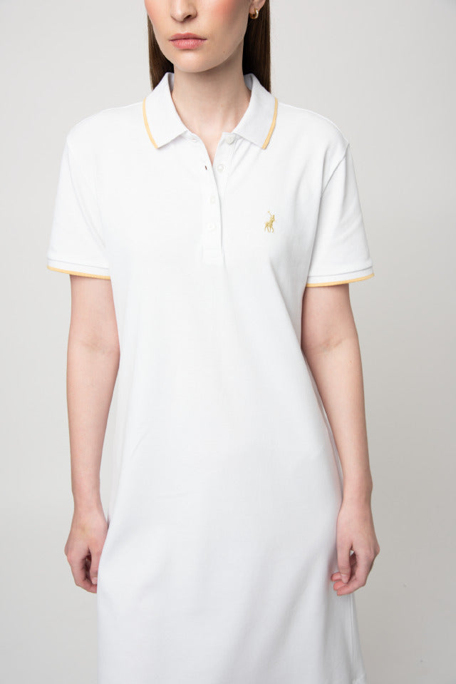 Polo Women Leah Short Sleeve Golfer Dress White