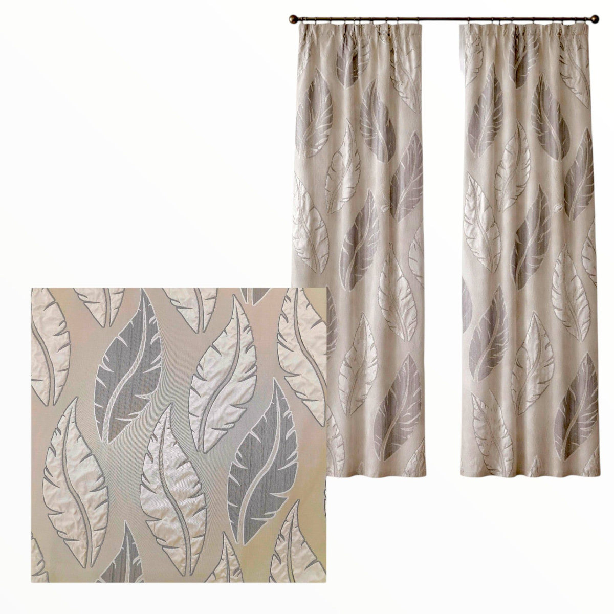 Fabric Turkish Curtain Leaves 280 cm.