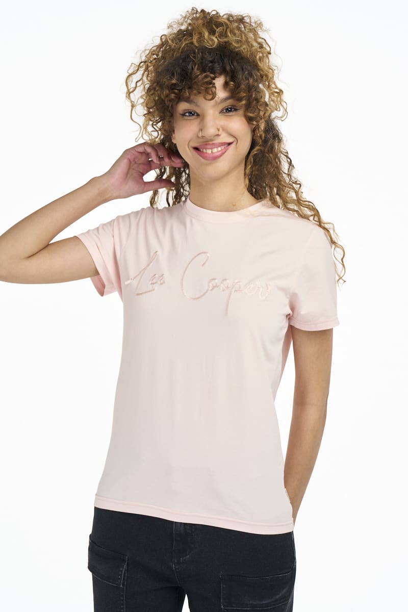 Lee Cooper Ladies' Zannia T-Shirt-Pink LCS2606132.