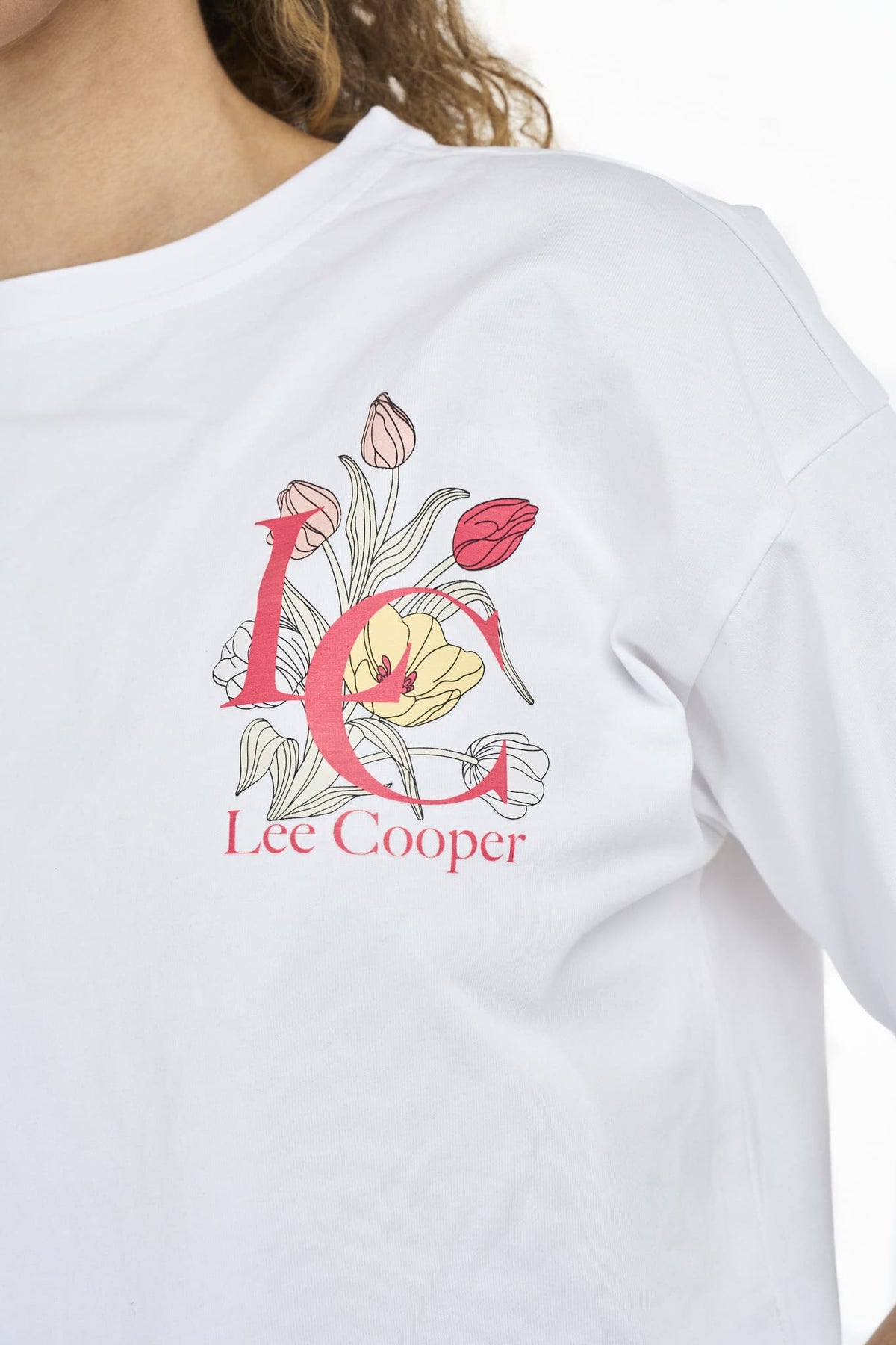 Lee Cooper Ladie's Sibusiso T-Shirt-White LCS2606042.