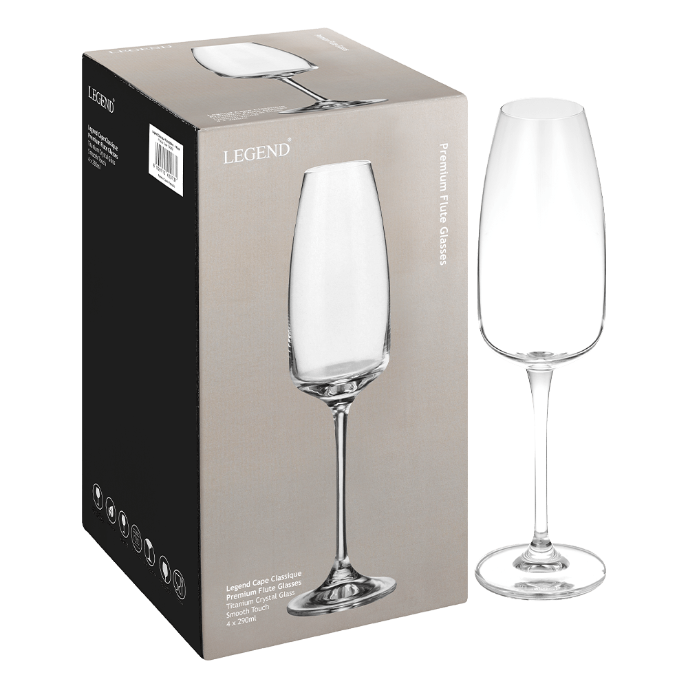 Legend GLASS Legend Classique Flute 290ml  Set of 4 (7348913537113)