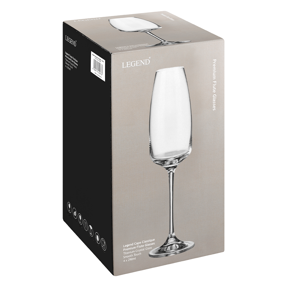 Legend GLASS Legend Classique Flute 290ml  Set of 4 (7348913537113)