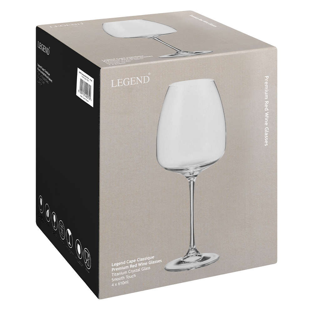 Legend GLASS Legend Classique Red 610ml Set of 4 (7348911833177)