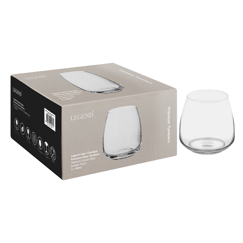 Legend GLASS Legend Classique Tumbler 400ml Set of 4