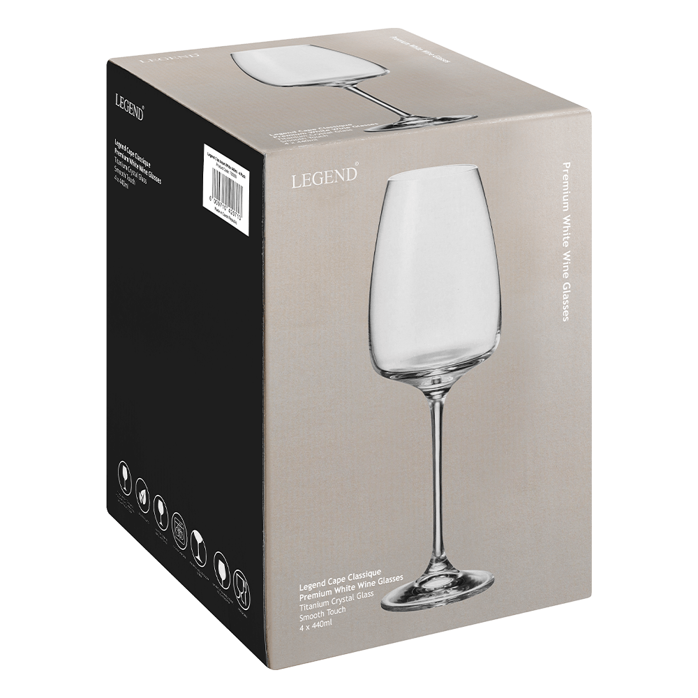 Legend GLASS Legend Classique White 440ml –Set Of 4 (7348910784601)